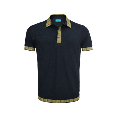 Black Polo with Gold Details 2101