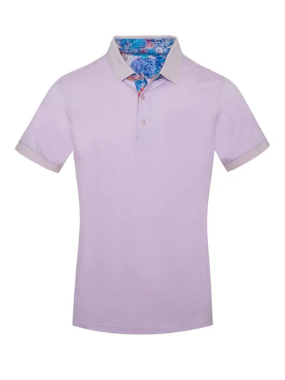 Polo stretch Cotton in Lilac