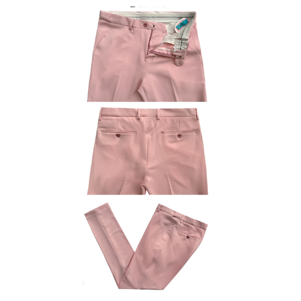 Men's Cotton-Stretch Fashion Suit Pink S9010